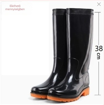 PVC munkás esőcsizmák, magas szár, csúszásmentes és vízálló, hálós bélés