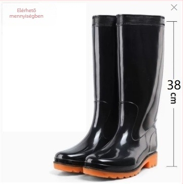 PVC munkás esőcsizmák, magas szár, csúszásmentes és vízálló, hálós bélés