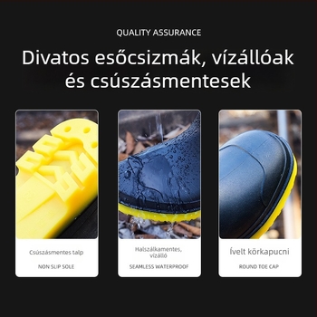 10kV szigetelő csizmák villanyszerelőknek – PVC felsőrész, talp marhaín ín, magas szár, elektromos sokk elleni védelem, szivárgás elleni védelem, uniszex