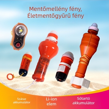 Tengeri életmentő úszógyűrű LED jelzőfénnyel, száraz akkumulátorral működtetve, CCS tanúsítványú, Peehao Accessories