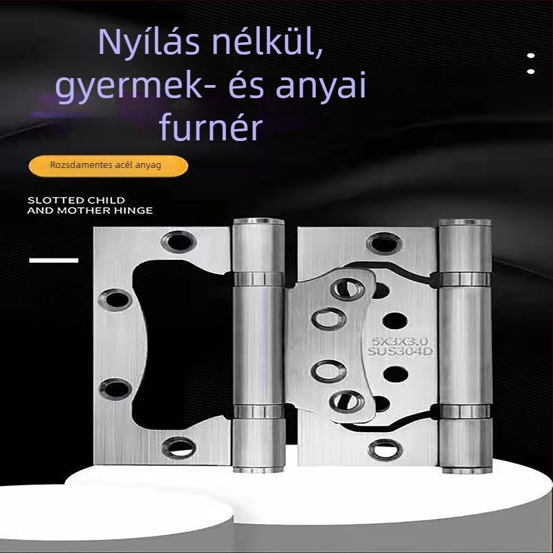Fa ajtóhoz való pánt - rozsdamentes acél, csendes csapágy, horony nélküli
