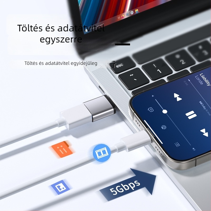 OTG Type-C USB 3.0 adapter, USB pendrive konverter Type-C eszközökhöz