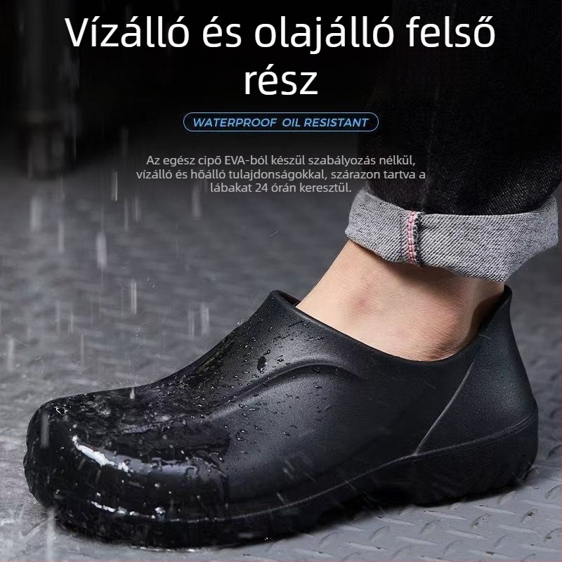 Szakács cipő — PU felsőrész, EVA talp, unisex, csúszásmentes