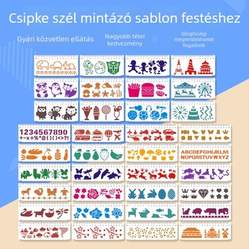 PET üreges sablonok napló- és scrapbook-hoz – sablonok a betűk kivágására és mandala