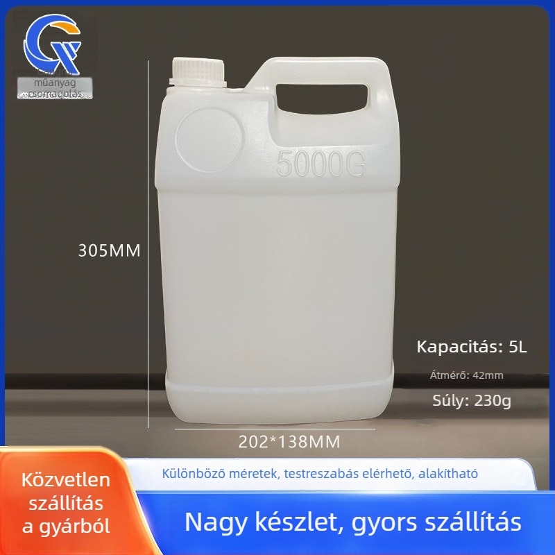 Ipari műanyag tartály fedéllel, PE anyag, falvastagság 0,1–0,5 mm, átmérő 202 mm, magasság 305 mm