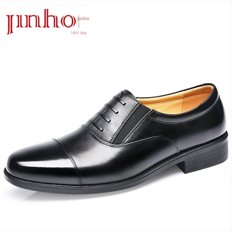 Golden Monkey férfi bőrcipő – felsőrész első réteg marhabőrből, gumi talp, kerek orr, slip-on zárás, alacsony sarok (1–3 cm)