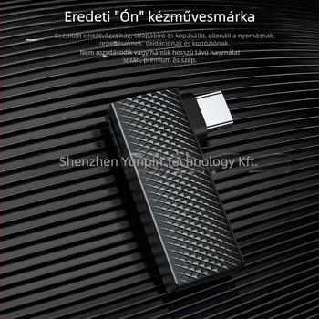 Type-C 90° kétportos adapter, PD100W gyors töltés, USB 3.0, OTG, ház cink-ötvözetből