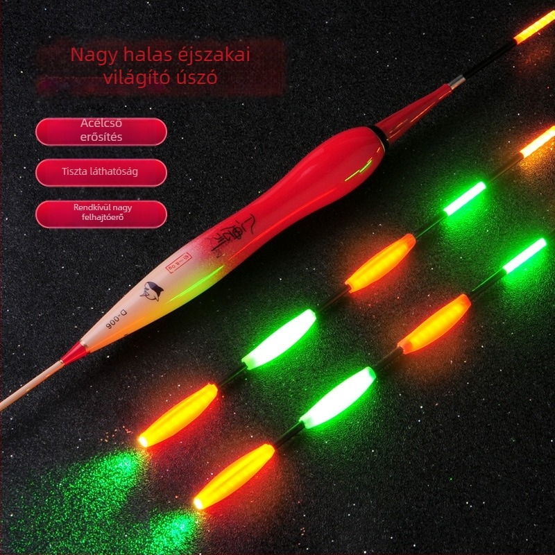 Elektronikus úszó világító harapásjelzővel, nagy pontyokra, hosszú dobásokhoz a tengerben, vastag úszó sziklás területeken