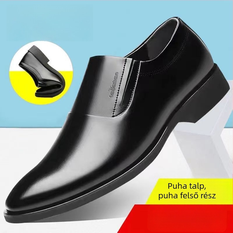 Férfi üzleti-kényelmes bőrcipő (PU felsőrész; Leather Toe Cap; Műanyag talp; Légáteresztő)