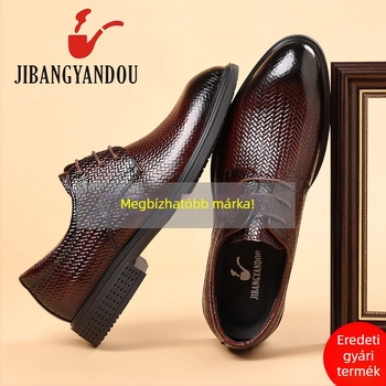 Férfi üzleti brogues cipő első réteg marhabőrből, felső rész és talpbetét első réteg marhabőrből, belső disznó bőrből, gumitalp, lélegző, csúszásmentes