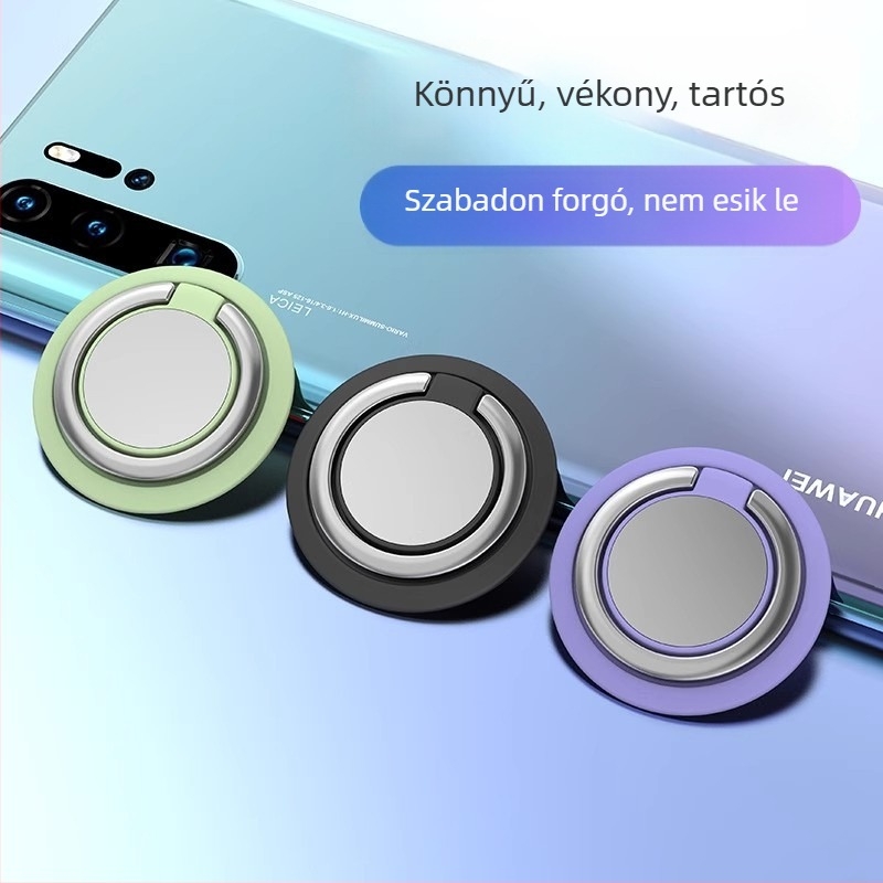 Telefonhoz tartó gyűrű – ultra vékony, láthatatlan mágneses vonzás, forgó rögzítés