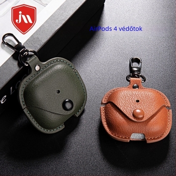 Bőrtok AirPods 4. generációhoz, puha védőhüvely, ütésálló Bluetooth fülhallgatókhoz