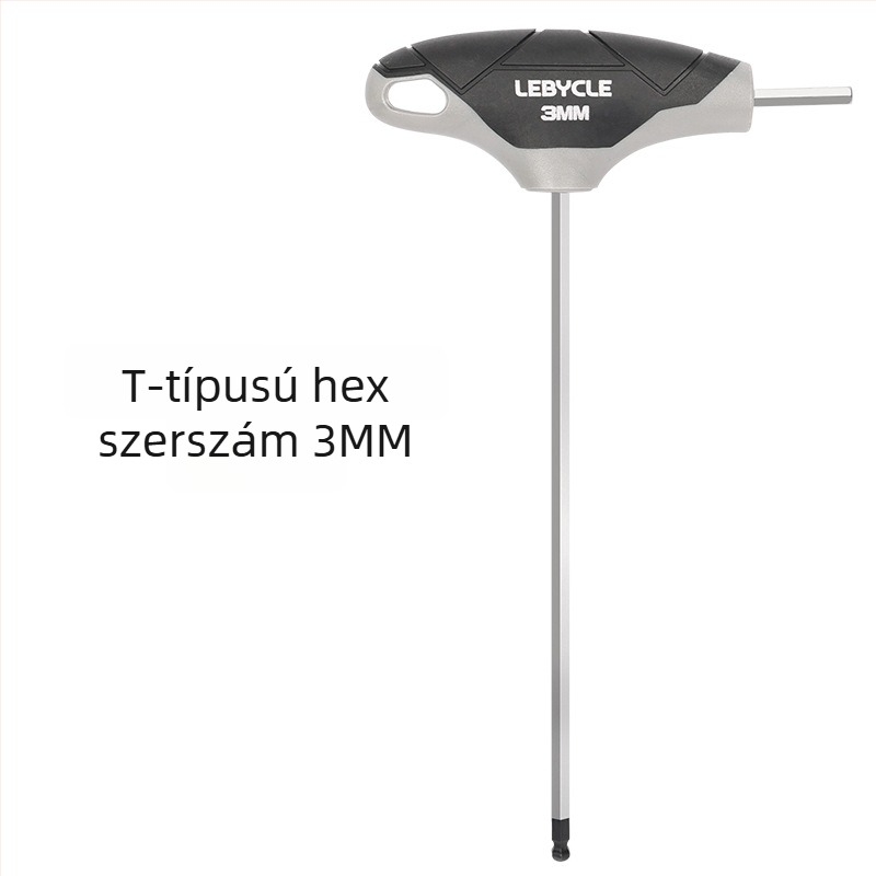Kerékpár javító készlet: T-nyelű imbuszkulcs gömbfejjel, S2 acélból