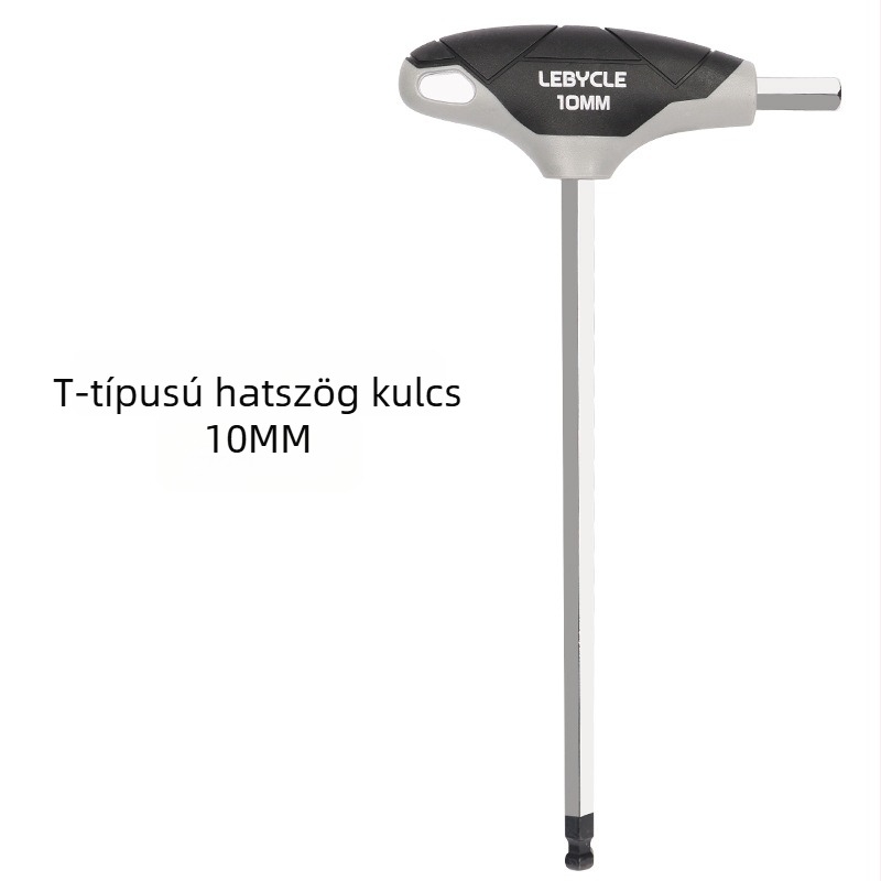 Kerékpár javító készlet: T-nyelű imbuszkulcs gömbfejjel, S2 acélból