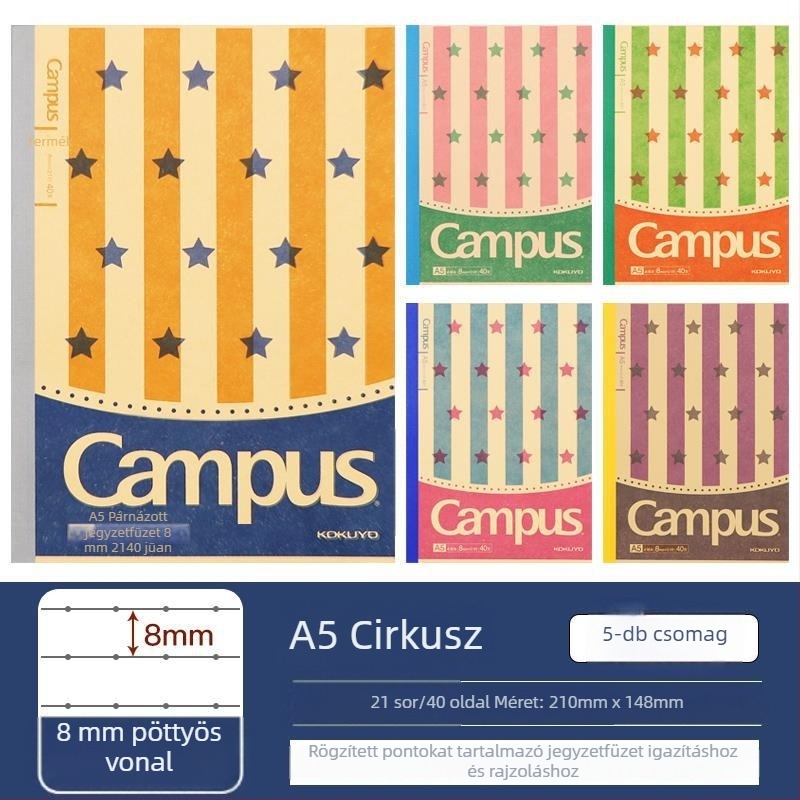 Notesz, retro stílusú, nyers fa cellulóz papír, 40 g, 1–50 oldal