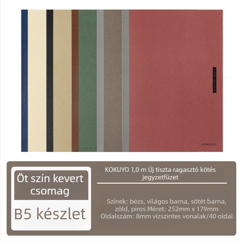 Notesz, retro stílusú, nyers fa cellulóz papír, 40 g, 1–50 oldal