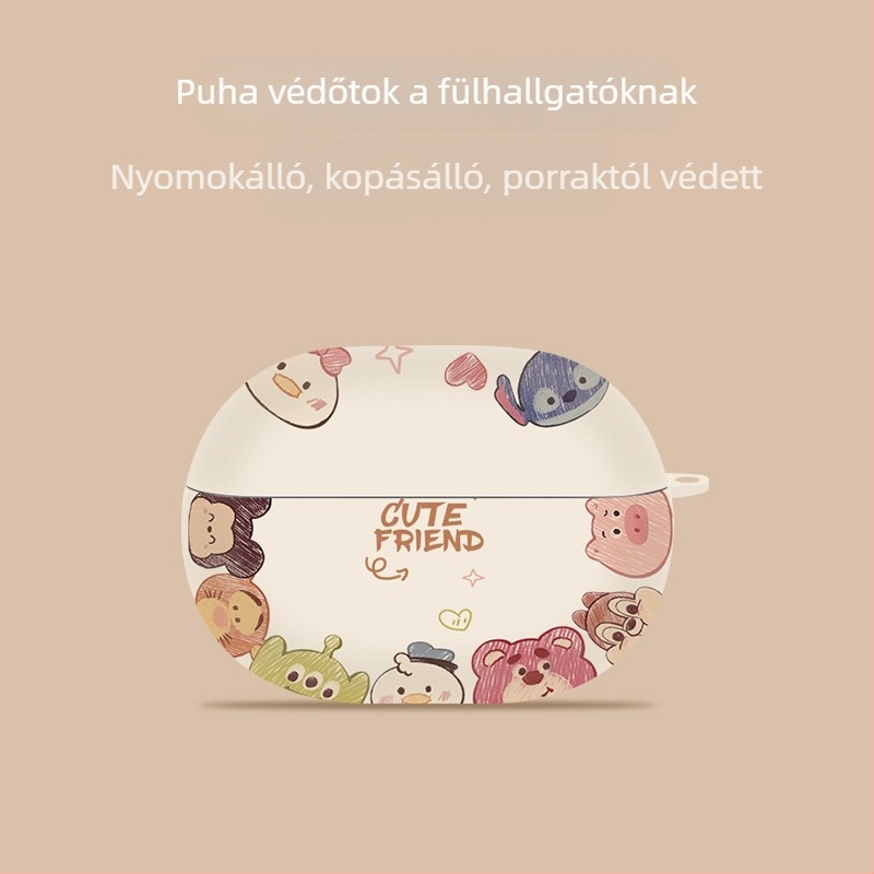 Huawei FreeBuds Pro 5 védőtok, kézzel készített, rajzfilm stílusú, vízátviteles matrica