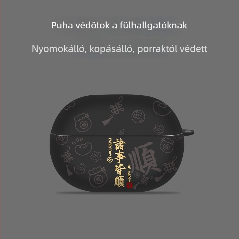 Huawei FreeBuds Pro 5 védőtok, kézzel készített, rajzfilm stílusú, vízátviteles matrica