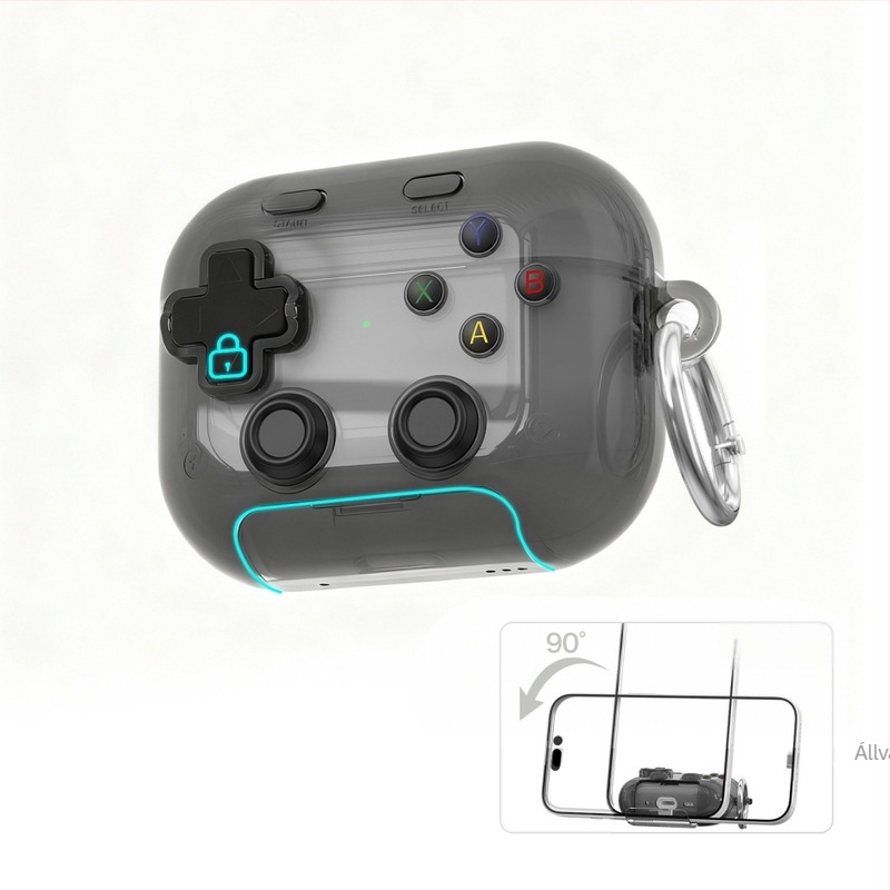 Átlátszó tok AirPods 4-hez és AirPods Pro 3-hoz állvánnyal
