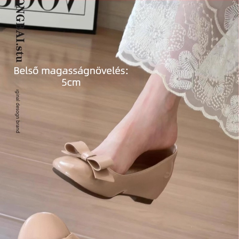 Mary Jane balerina, kerek orrú, középmagas 3–6 cm, EVA belső talp, gumi talp