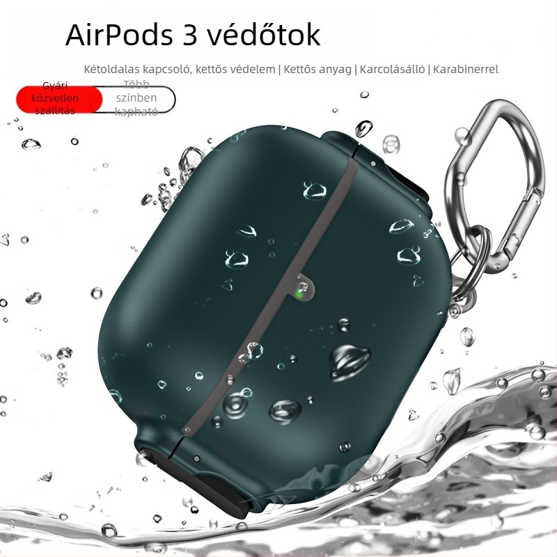 AirPods 4. generációs védőtok, puha szilikon héj, leesés elleni, kompatibilis AirPods Pro 2-vel, Bluetooth