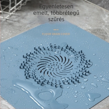 Szilikon lefolyófedél hajszűrővel, anti-dugulás a fürdőszobai padlólefolyóhoz, testreszabható, modern minimalista stílus