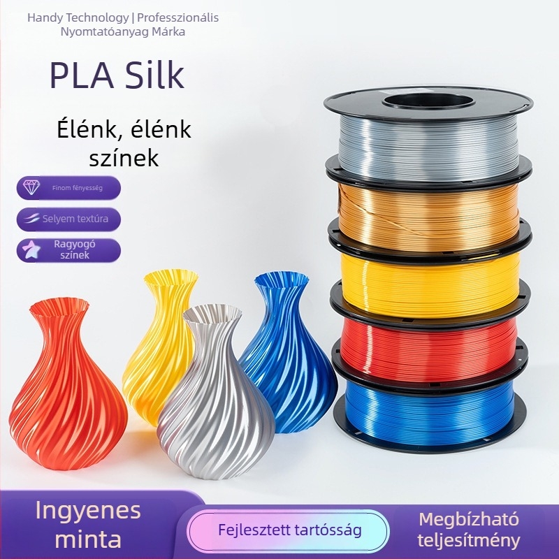 PLA Silk filament 3D nyomtatáshoz, élelmiszerrel érintkező, selymes felület