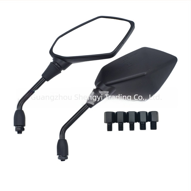 ATV-hez és motorkerékpárhoz hátsó tükröt és reflektort — univerzális, műanyag ház acél rúd, kompatibilis motorkerékpár és elektromos autó modellekkel