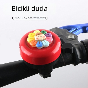 Napraforgó gyerek kerékpárcsengő — Márka KUTUDAKE, Modell Sunflower, Anyag: műanyag és alumínium, Csomagolás: Táska