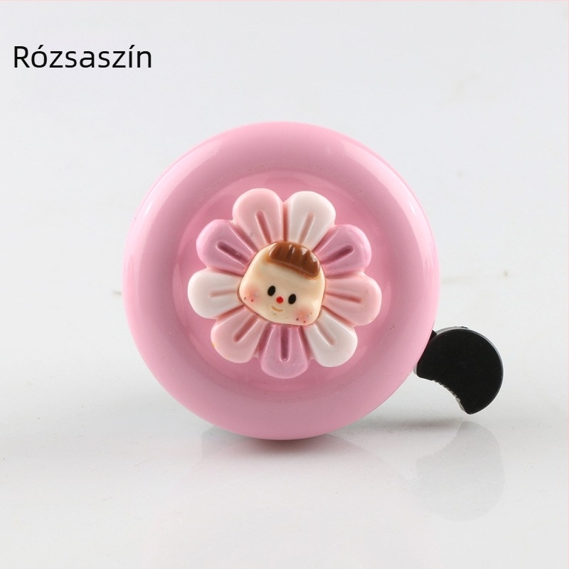 Napraforgó gyerek kerékpárcsengő — Márka KUTUDAKE, Modell Sunflower, Anyag: műanyag és alumínium, Csomagolás: Táska