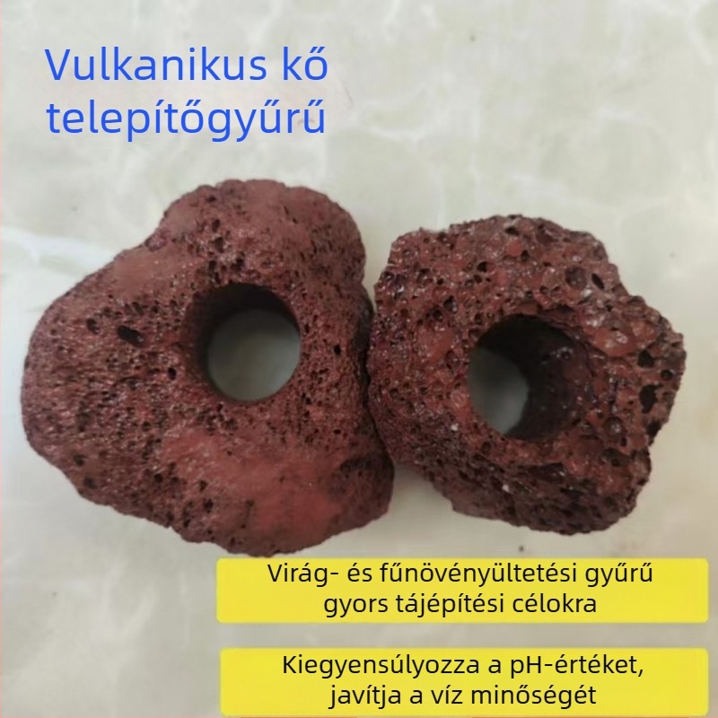 Vulkáni kő akváriumi tájkép eszköz, kerek design, akvárium díszítéséhez; súly 5 kg.