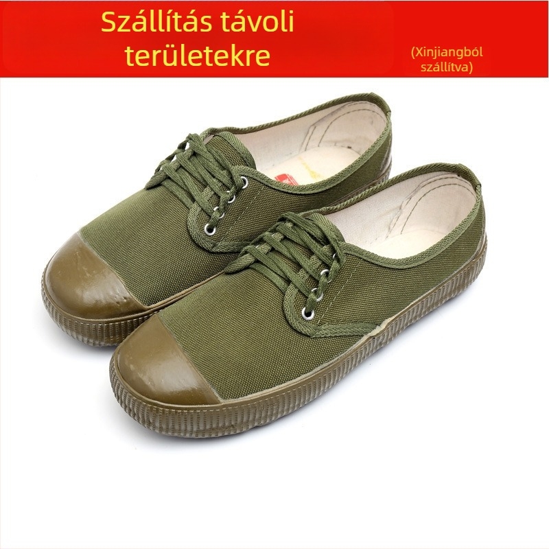 Munkás cipők alacsony felsőrésszel, gumitalppal, pamut felsőréteggel, kopásálló