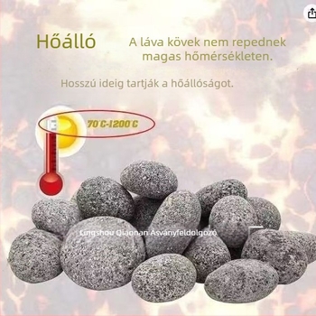 Vulkánkő gömb díszkertekhez, természetes formájú, tűzálló anyag