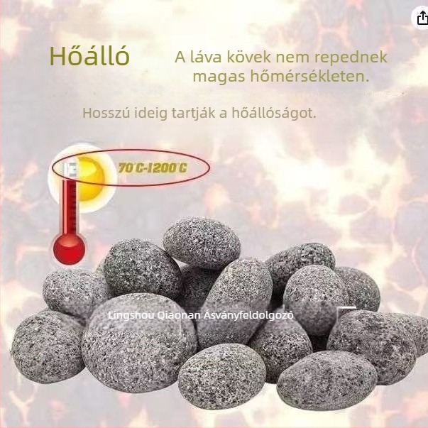 Vulkánkő gömb díszkertekhez, természetes formájú, tűzálló anyag