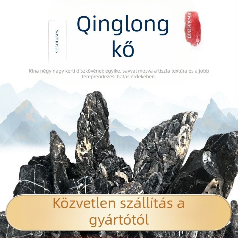Természetes Zöld Sárkány kő akváriumi díszítéshez, mikro táj dekoráció