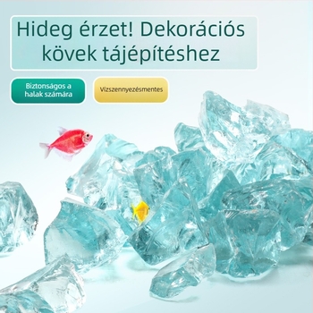 Üveg akváriumi tájkép kövek – aljzat és dekoráció. Márka: Big Ice Ocean; Anyag: Üveg; Stílus: Blokk; Funkció: Tájépítés.