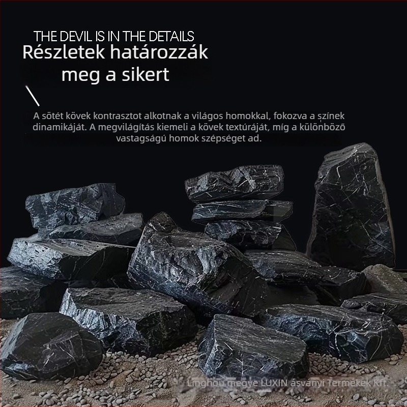 Akvarisztikai tájköves – természetes Black Gold Canyon Stone, patak-kő, Lu xin, 1 darab