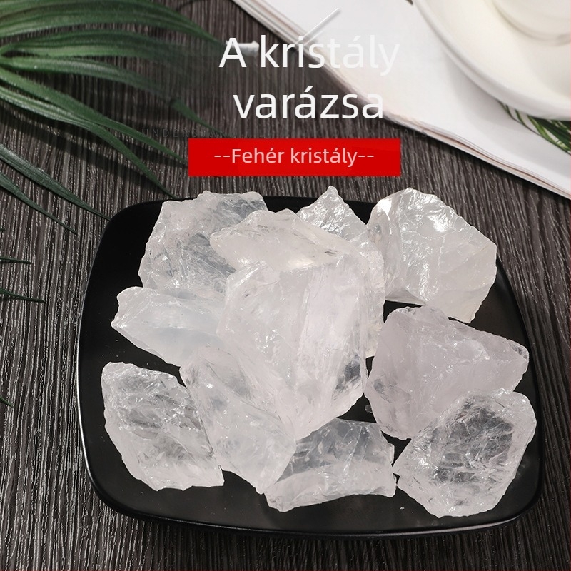 Fehér kristálykő akvárium és terrárium dekorációhoz, aromaterápiás diffúzor kő
