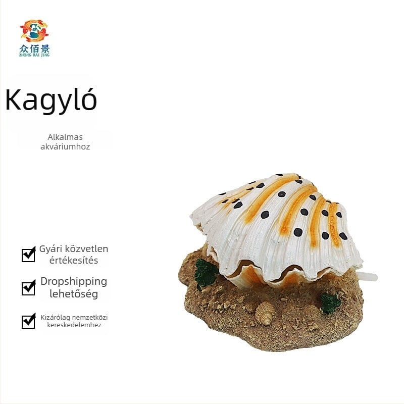 Héj-stílusú akváriumi dekoráció buborékos oxigénellátáshoz, környezetbarát gyanta, 210 g, 60 darabos készlet