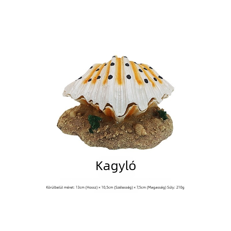 Héj-stílusú akváriumi dekoráció buborékos oxigénellátáshoz, környezetbarát gyanta, 210 g, 60 darabos készlet