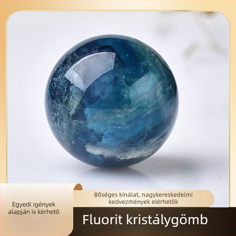Színes fluoritt kristály gömb dekoráció kertészeti díszítéshez