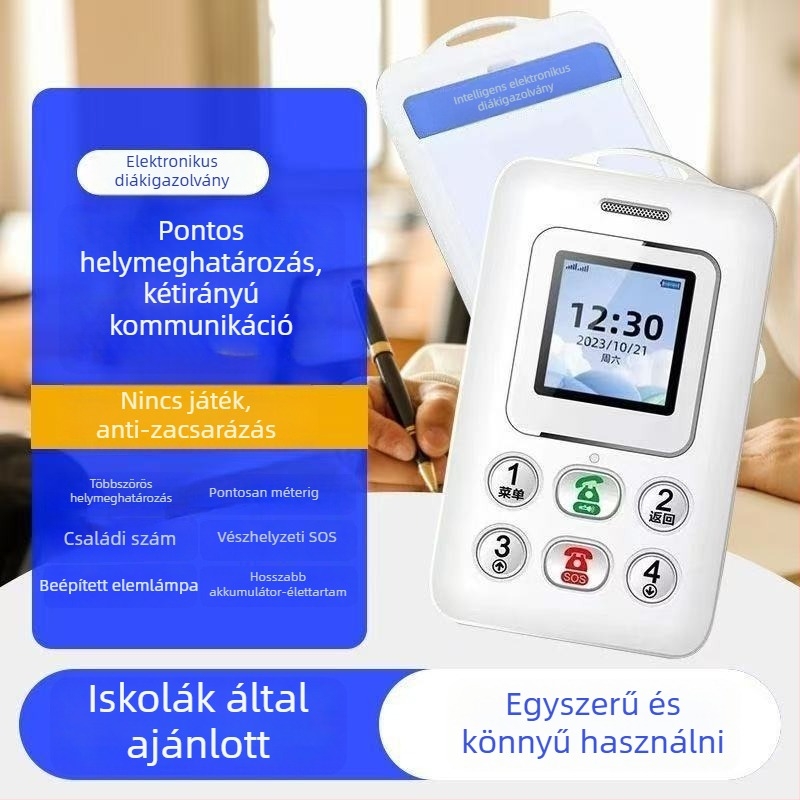 Videóhívásra képes intelligens diákigazolvány kétirányú hívással és pontos helymeghatározással – VIPME K3g, 2000 mAh, Android/iOS kompatibilis