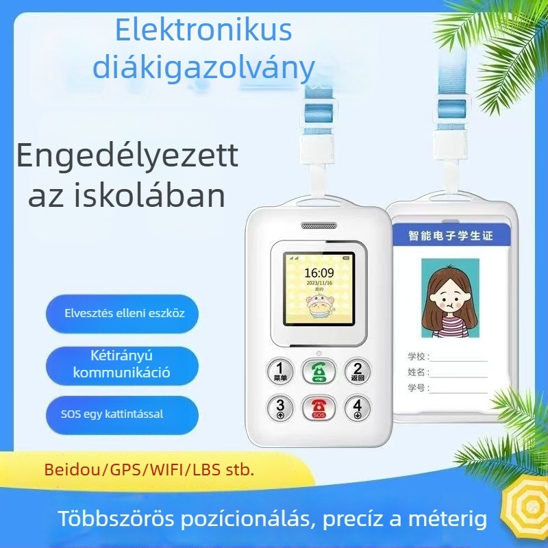 Videóhívásra képes intelligens diákigazolvány kétirányú hívással és pontos helymeghatározással – VIPME K3g, 2000 mAh, Android/iOS kompatibilis