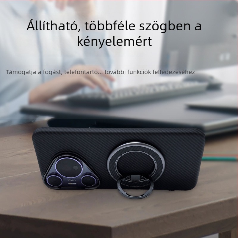 Kevlar gyűrűs mágneses telefonállvány, MagSafe-kompatibilis, hordozható és vékony kialakítású
