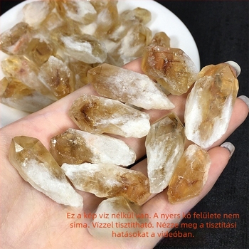 Aromaterápiás diffúzor kő – citrin kristály, geometriai forma, márka Citrine Backbone, PP zacskós csomagolás