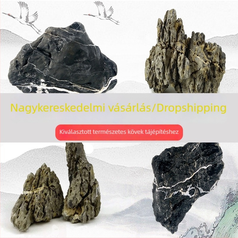 Mosott kék sárkánykő akváriumhoz – nagy tömbök és természetes kis darabok tájkép-dekorációhoz