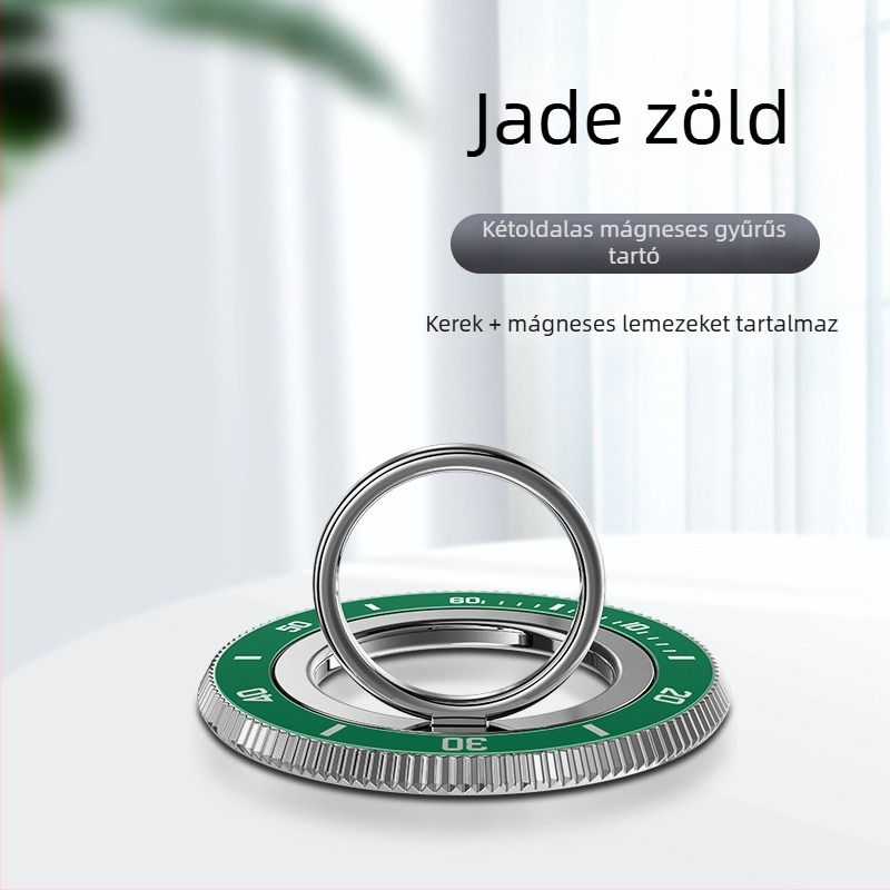MagSafe mágneses gyűrűtartó, 360° forgás, ötvözetből készült, asztali/telefonhoz használható tartó, testreszabás elérhető