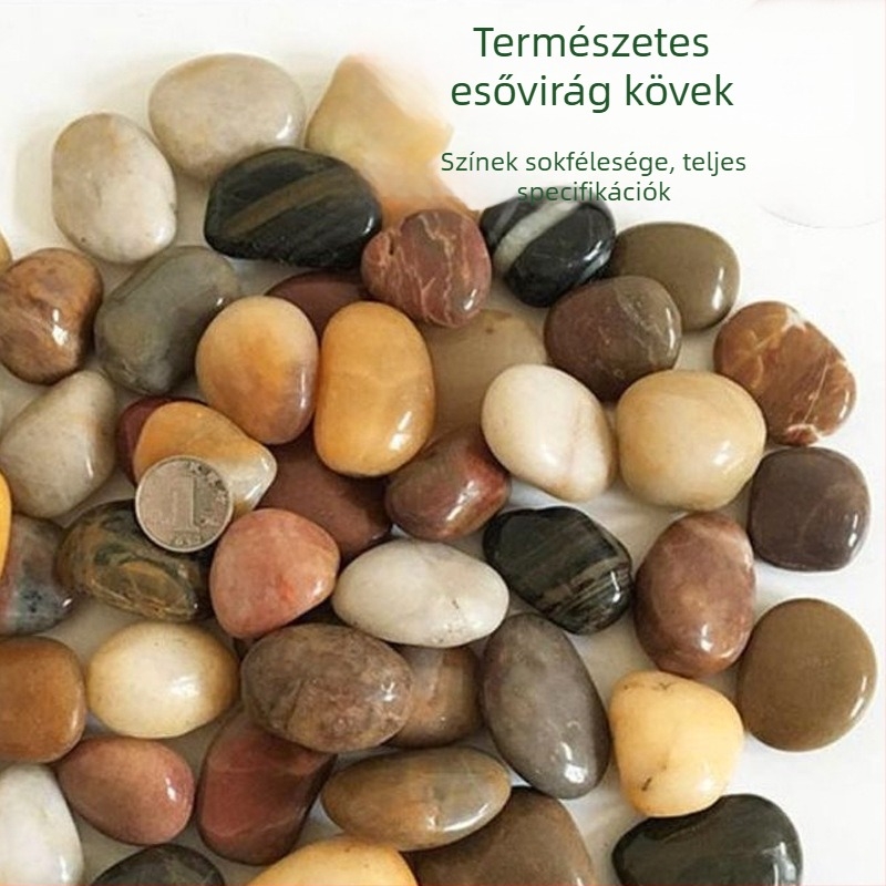 Színes díszkövek és kavicsok kerthez és akváriumhoz