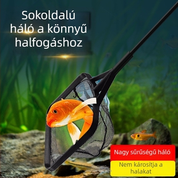 Hordozható négyzet alakú halászháló aranyhalak, díszhalak, apró halak és garnéla fogására