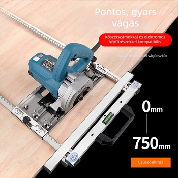 Faanyag lemez vágó- és igazító eszköz, hordozható fűrész és pozicionáló támasz